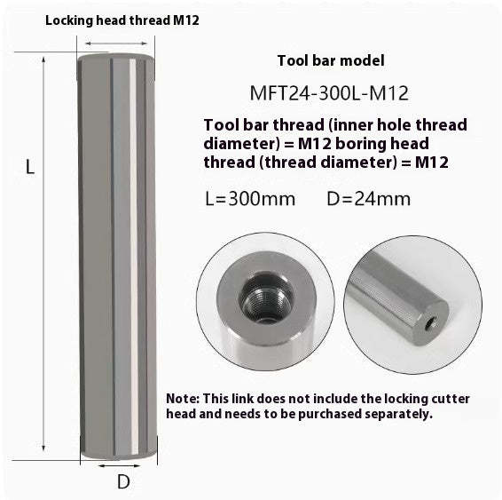 6034 MFT tungsten steel anti-vibration cutter shank lock tooth cutter shank high precision end milling cutter shank monolithic alloy interchangeable carbide head Shandong Denso Pricision Tools Co.,Ltd.